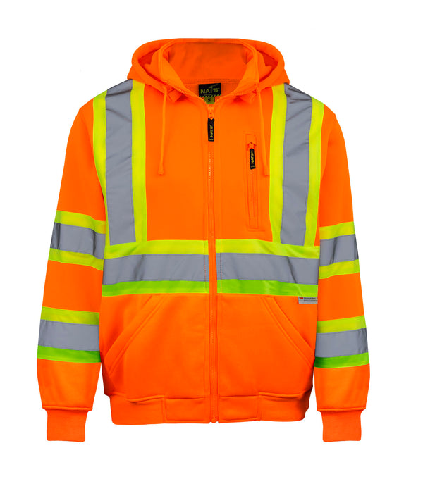 HV078 | High Visibility Hoodie with 4'' Reflective Stripes