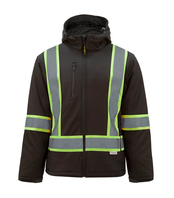 HV512 | Insulated Soft Shell Jacket with 3M 4" Reflective Stripes