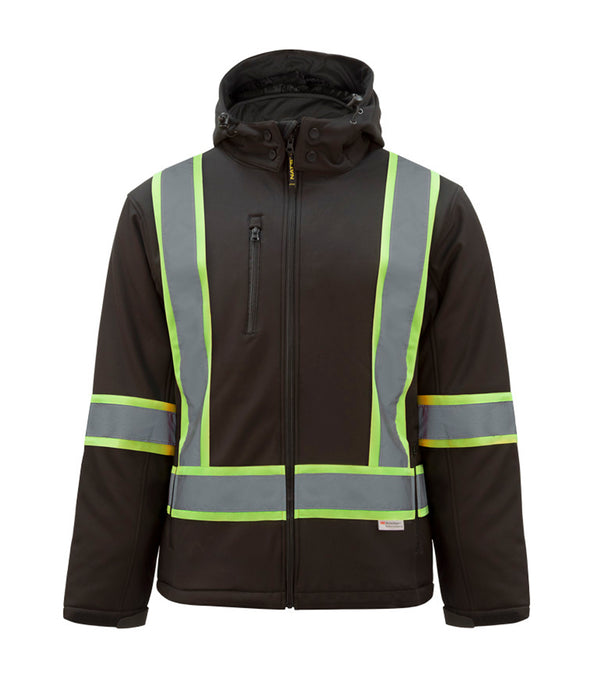 HV512 | Insulated Soft Shell Jacket with 3" Reflective Stripes