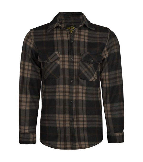 WK040 | Polar Plaid Fleece Work Shirt for Men