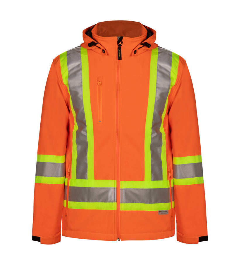 HV510B | Soft Shell Jacket with 3M 4'' Reflective Stripes