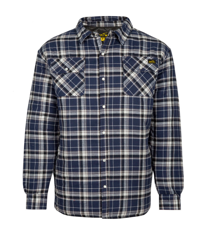 WK048 | Quilted and insulated plaid flannel work shirt