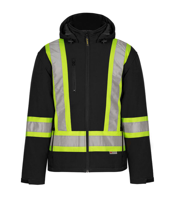 HV512 | Insulated Soft Shell Jacket with 3" Reflective Stripes