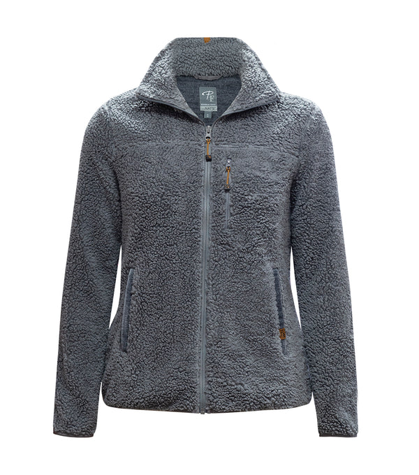 PF424 | Veste en sherpa à fermoir