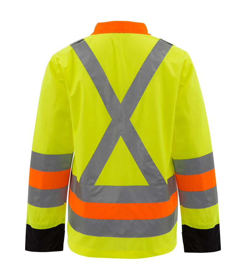 HV273J | High-visibility flagger coat with 3" reflective bands