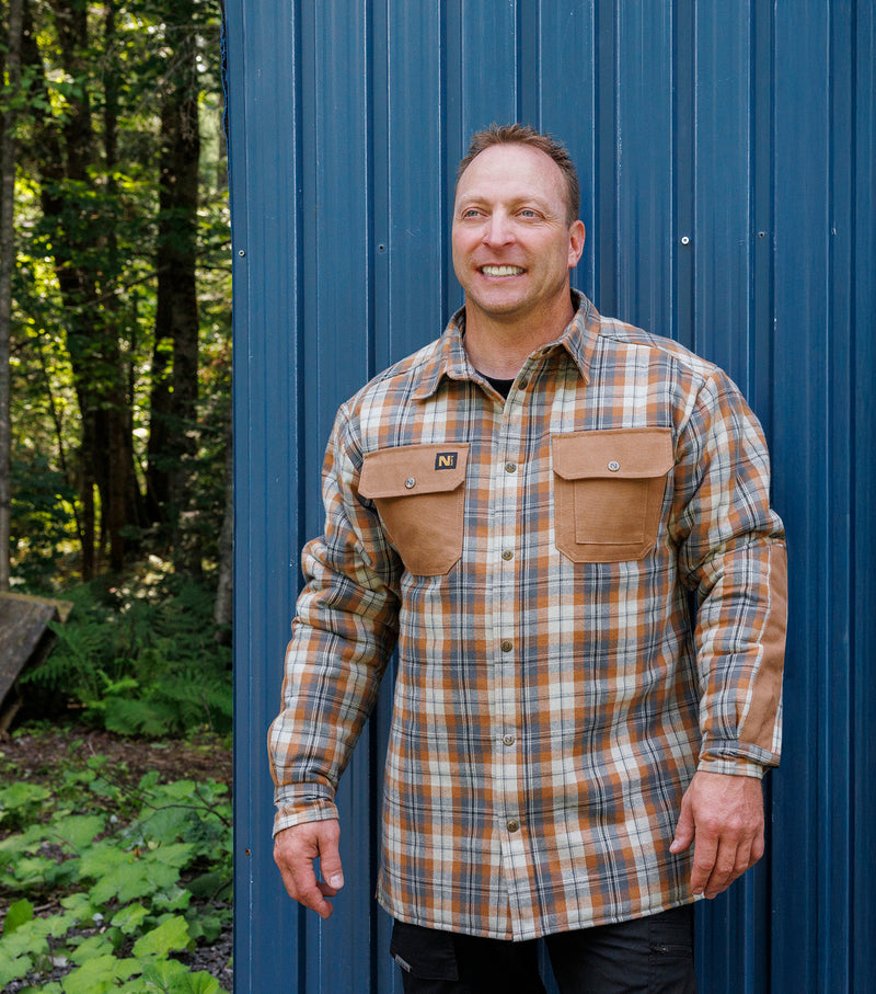 NT4003 | Quilted and insulated plaid flannel work shirt