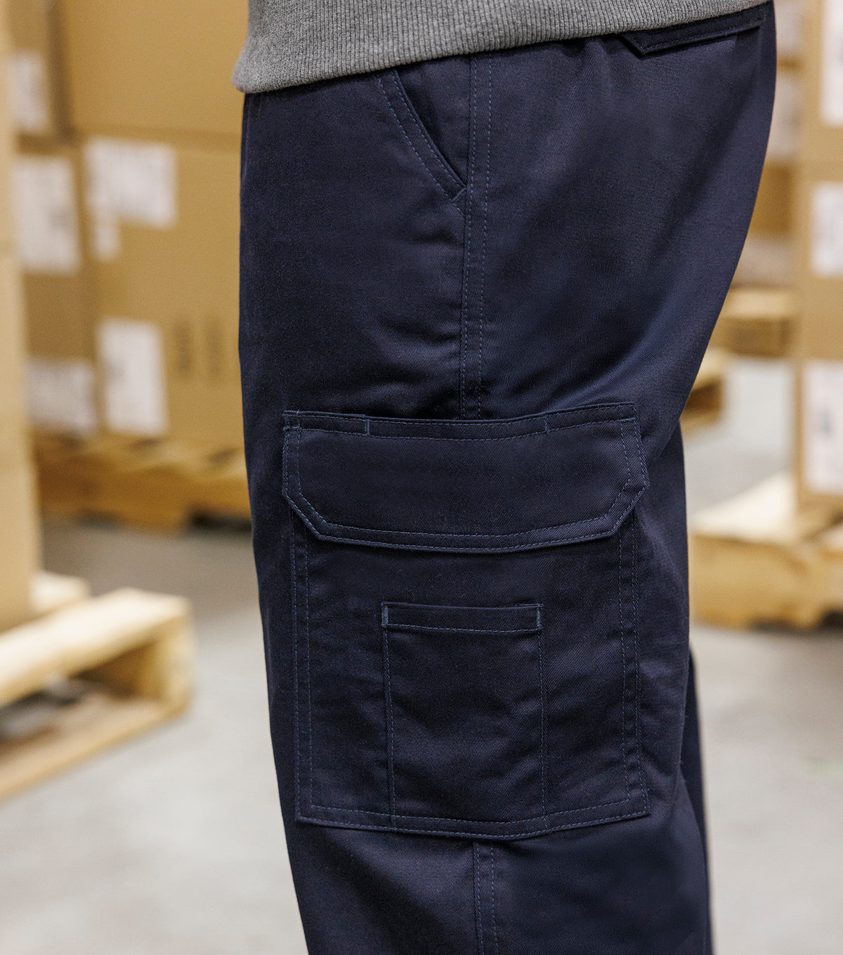 W153 wjk serge easy pants M ネイビー WR225 | Cargo Work Pants with Elastic Waistband